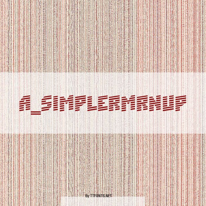a_SimplerMrnUp example