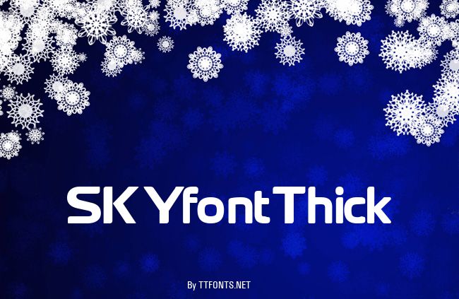 SKYfontThick example