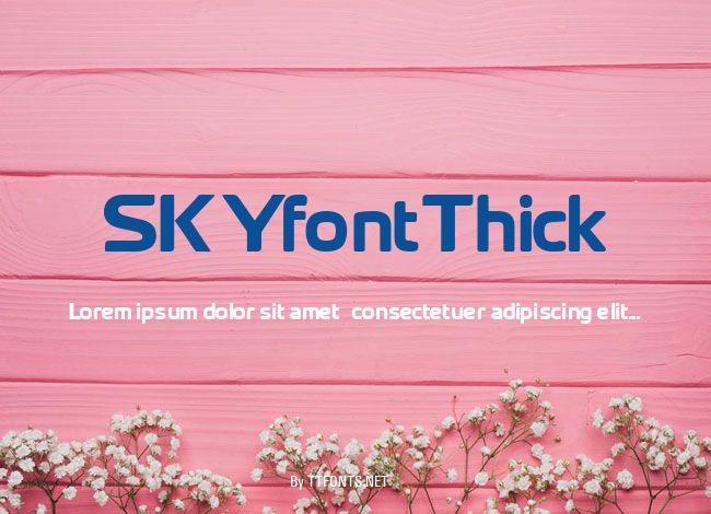 SKYfontThick example