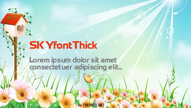 SKYfontThick example