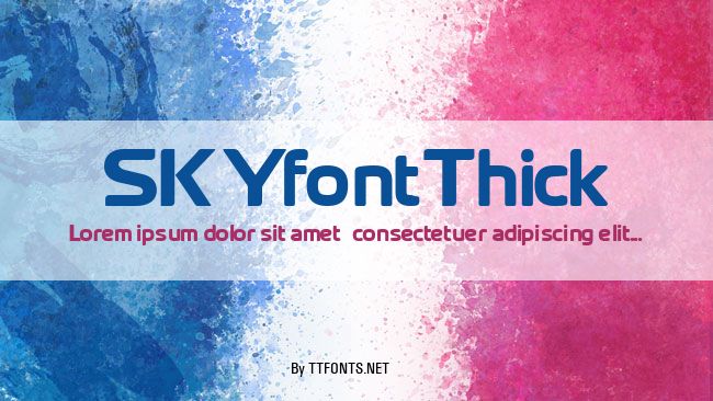 SKYfontThick example