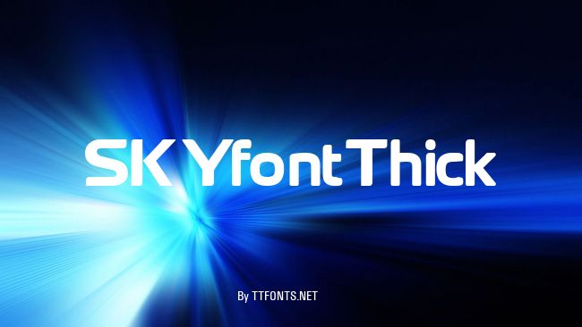 SKYfontThick example