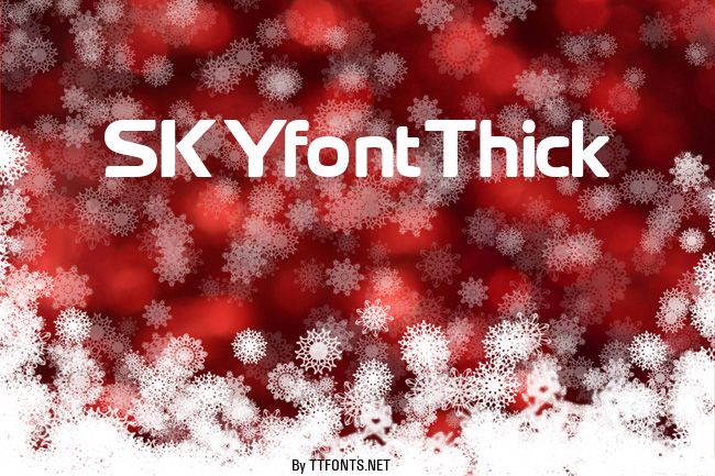 SKYfontThick example