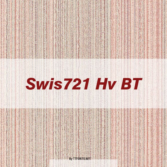 Swis721 Hv BT example