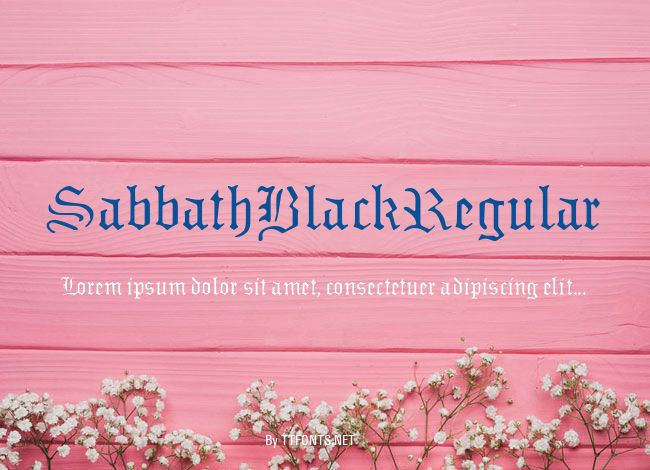 SabbathBlackRegular example