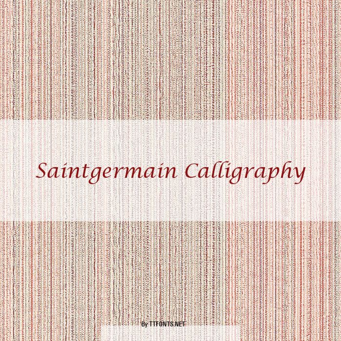 Saintgermain Calligraphy example