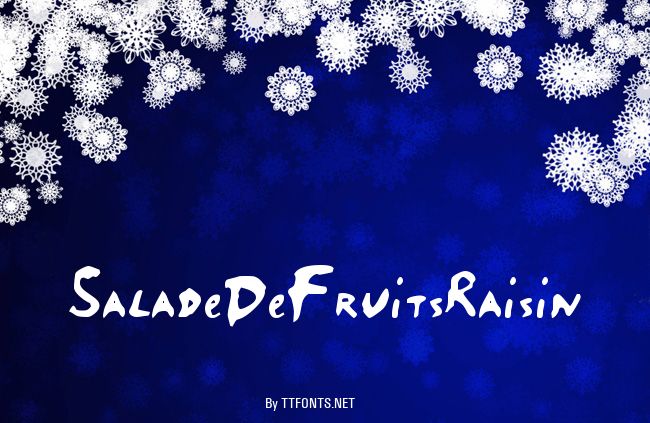 SaladeDeFruitsRaisin example