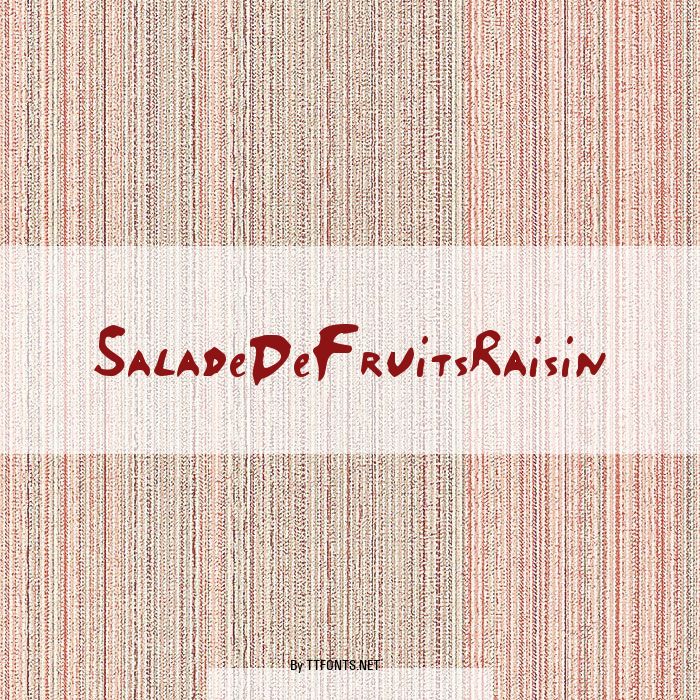 SaladeDeFruitsRaisin example