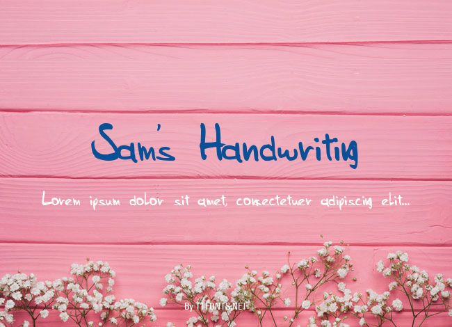Sam's Handwriting example