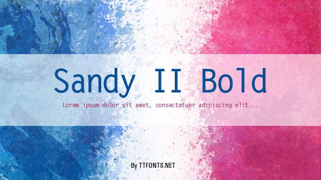 Sandy II Bold example
