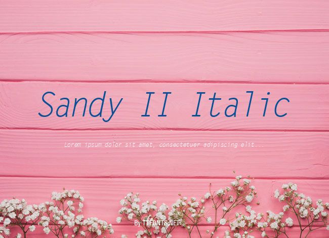 Sandy II Italic example