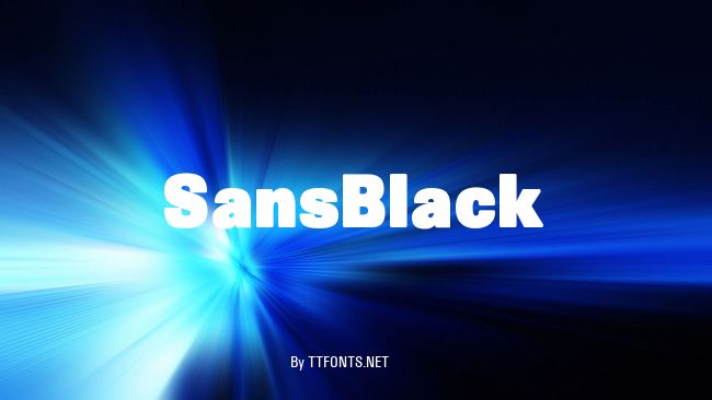 SansBlack example