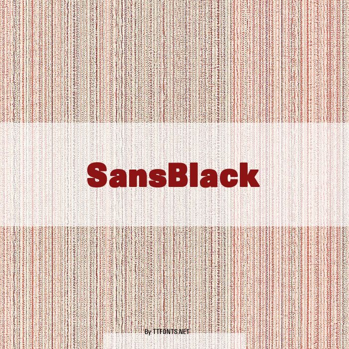 SansBlack example