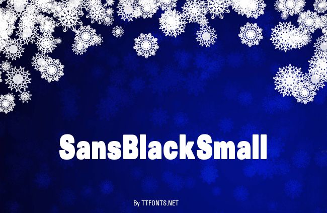 SansBlackSmall example