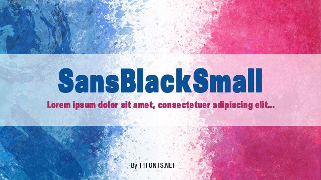 SansBlackSmall example