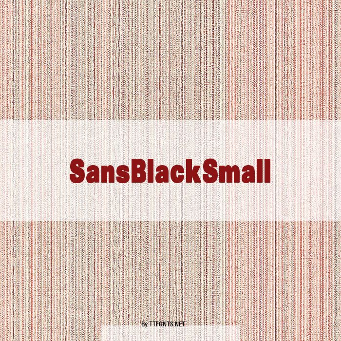 SansBlackSmall example