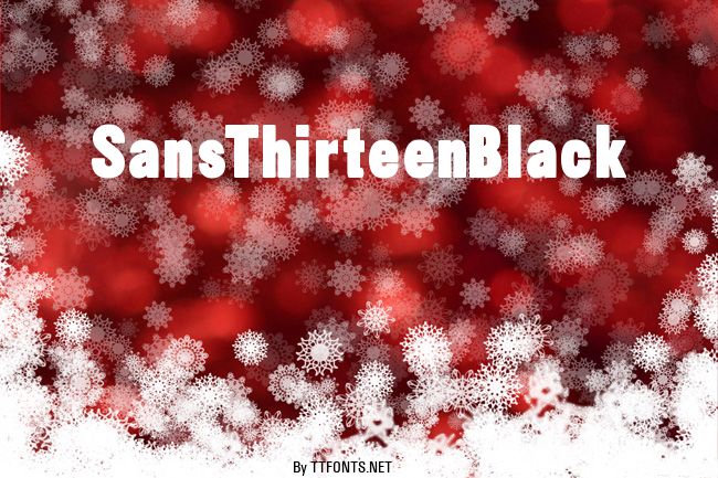 SansThirteenBlack example