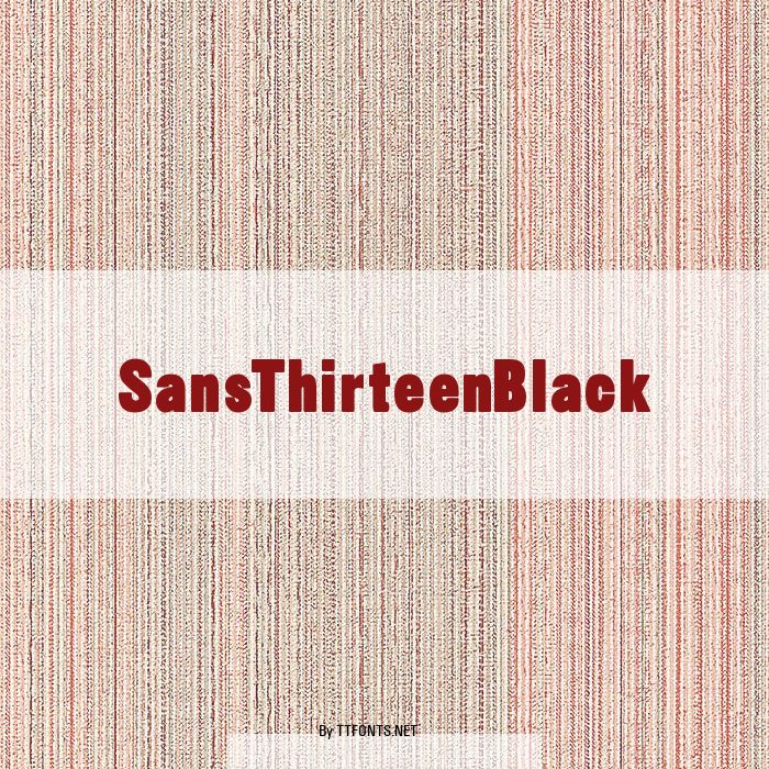 SansThirteenBlack example