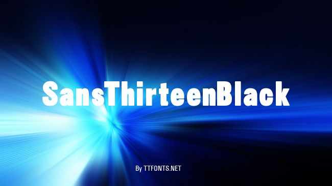 SansThirteenBlack example