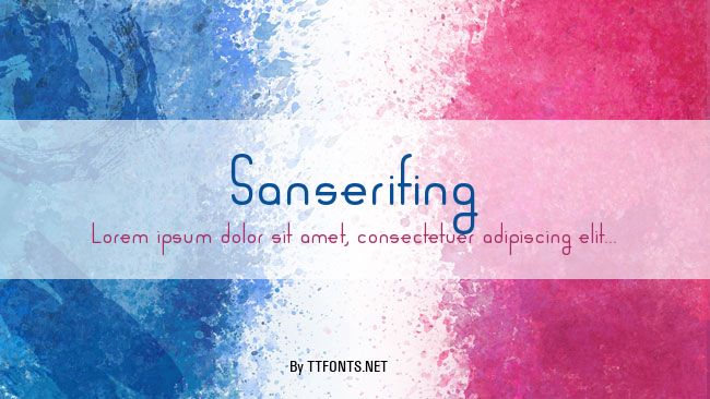 Sanserifing example