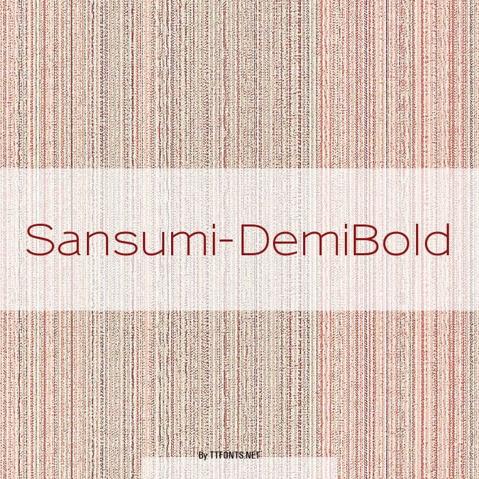 Sansumi-DemiBold example