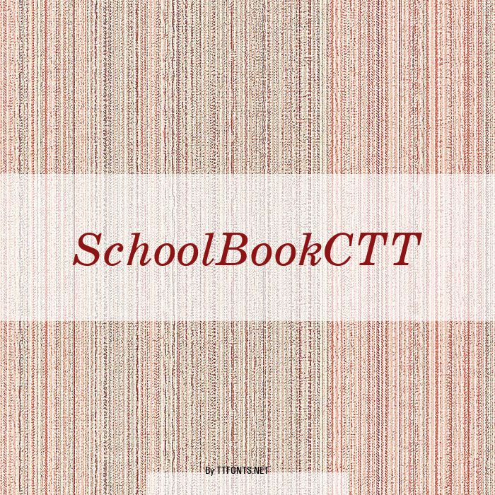 SchoolBookCTT example
