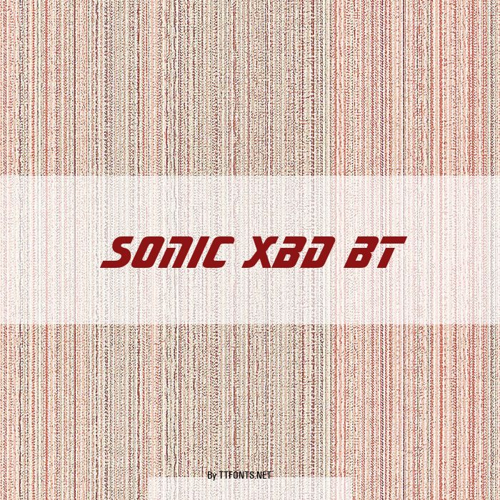 Sonic XBd BT example