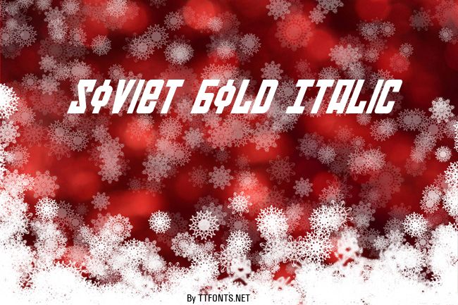 Soviet Bold Italic example