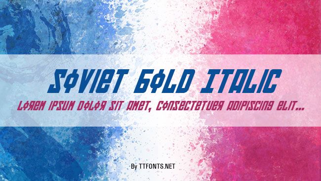 Soviet Bold Italic example