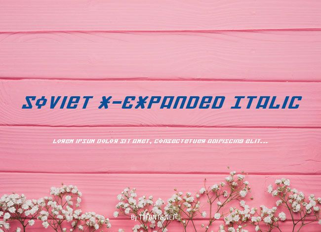 Soviet X-Expanded Italic example