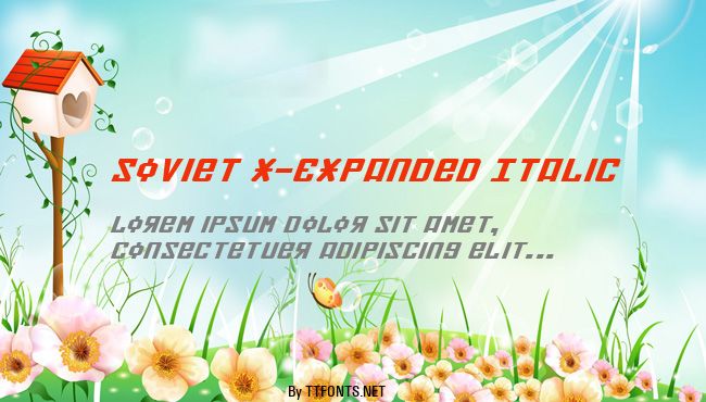 Soviet X-Expanded Italic example