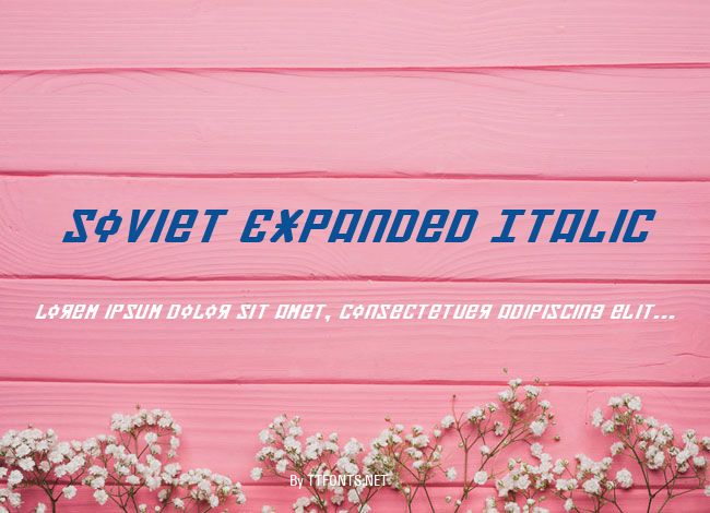 Soviet Expanded Italic example