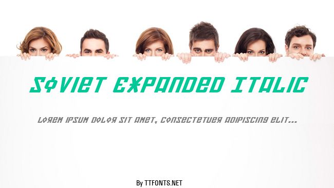 Soviet Expanded Italic example