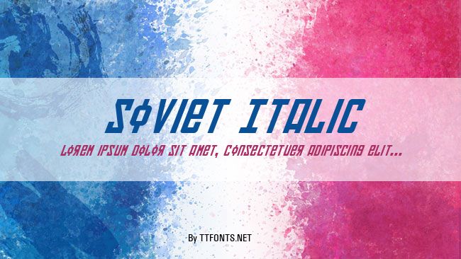 Soviet Italic example