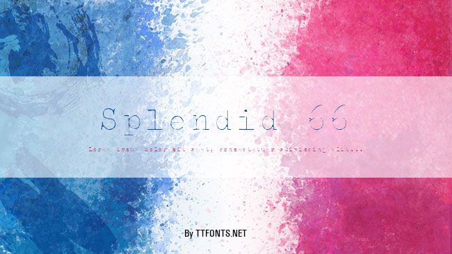 Splendid 66 example