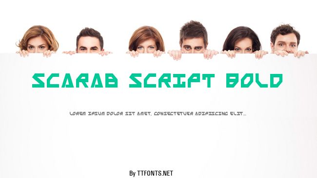 Scarab Script Bold example