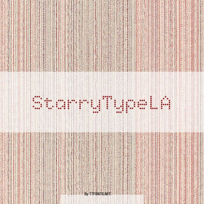 StarryTypeLA example