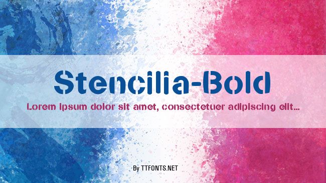 Stencilia-Bold example