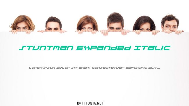 Stuntman Expanded Italic example
