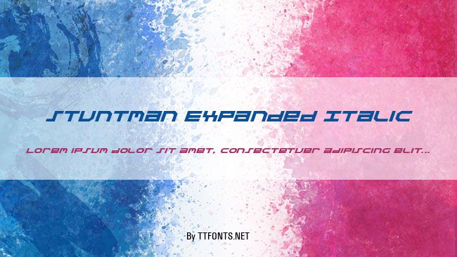 Stuntman Expanded Italic example