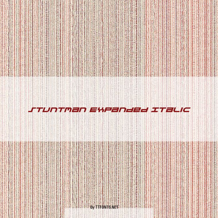 Stuntman Expanded Italic example