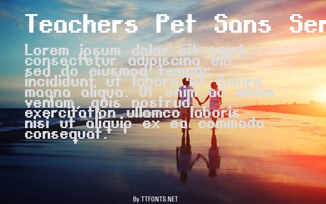 Teachers Pet Sans Serif Bold example