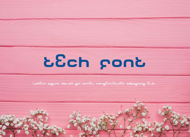 Tech Font example