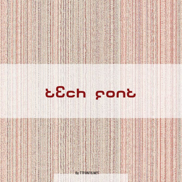 Tech Font example