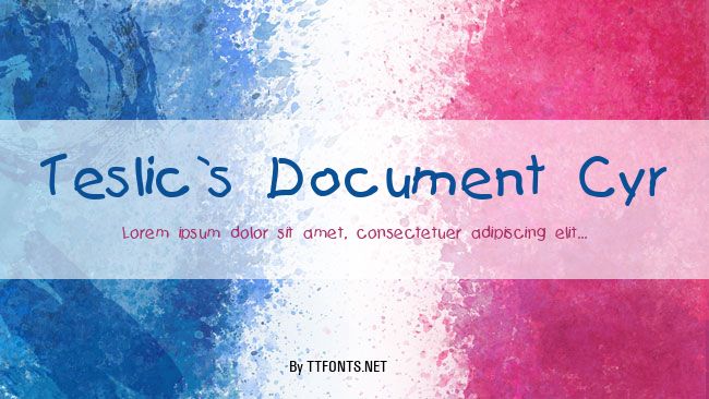 Teslic`s Document Cyr example