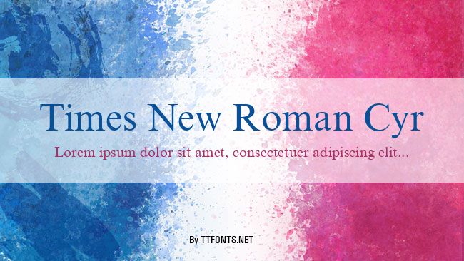 Times New Roman Cyr example