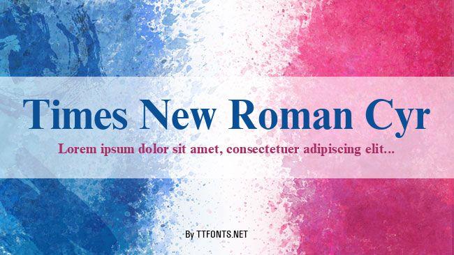 Times New Roman Cyr example