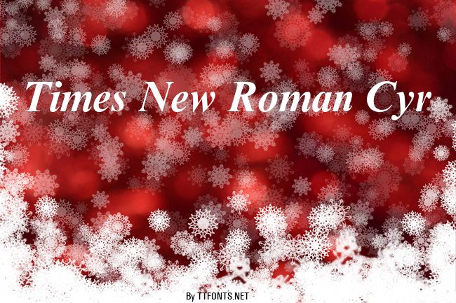 Times New Roman Cyr example