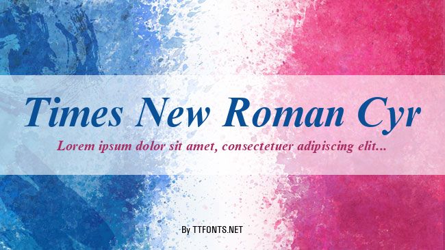 Times New Roman Cyr example