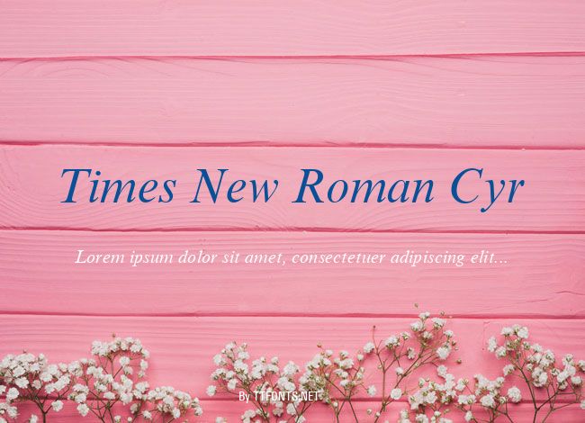 Times New Roman Cyr example